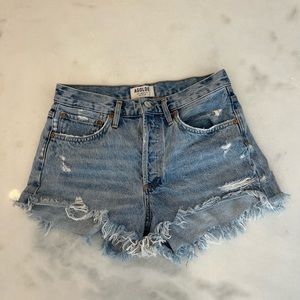 AGOLDE high waited jean shorts size 26. Worn once.